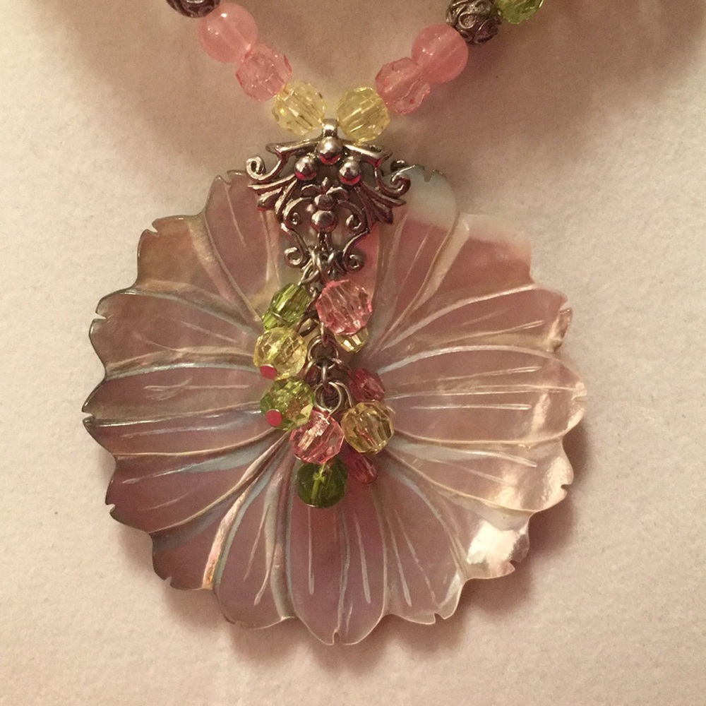 Multi-Strand Pastel Necklace - Picture 3 of 7